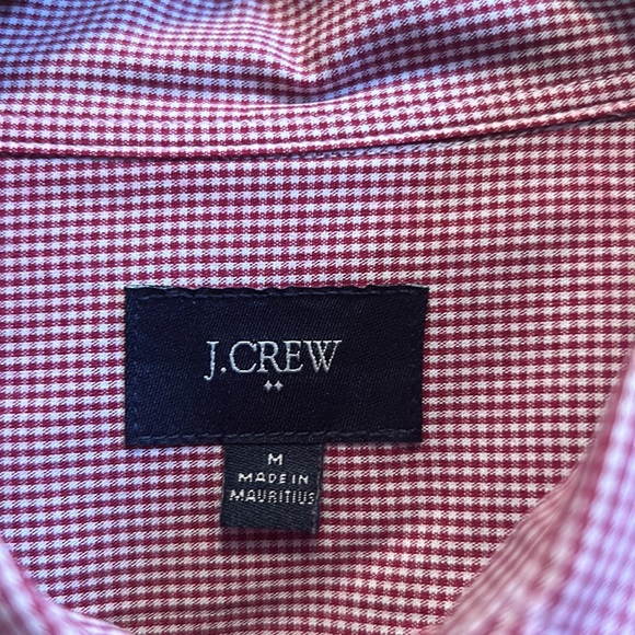 J Crew Red and White Gingham Shirt - Picture 3 of 3